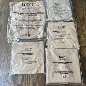 NEW Lot 5 Bare Necessities panties underwear bikini/hipster Sz M tan/nude